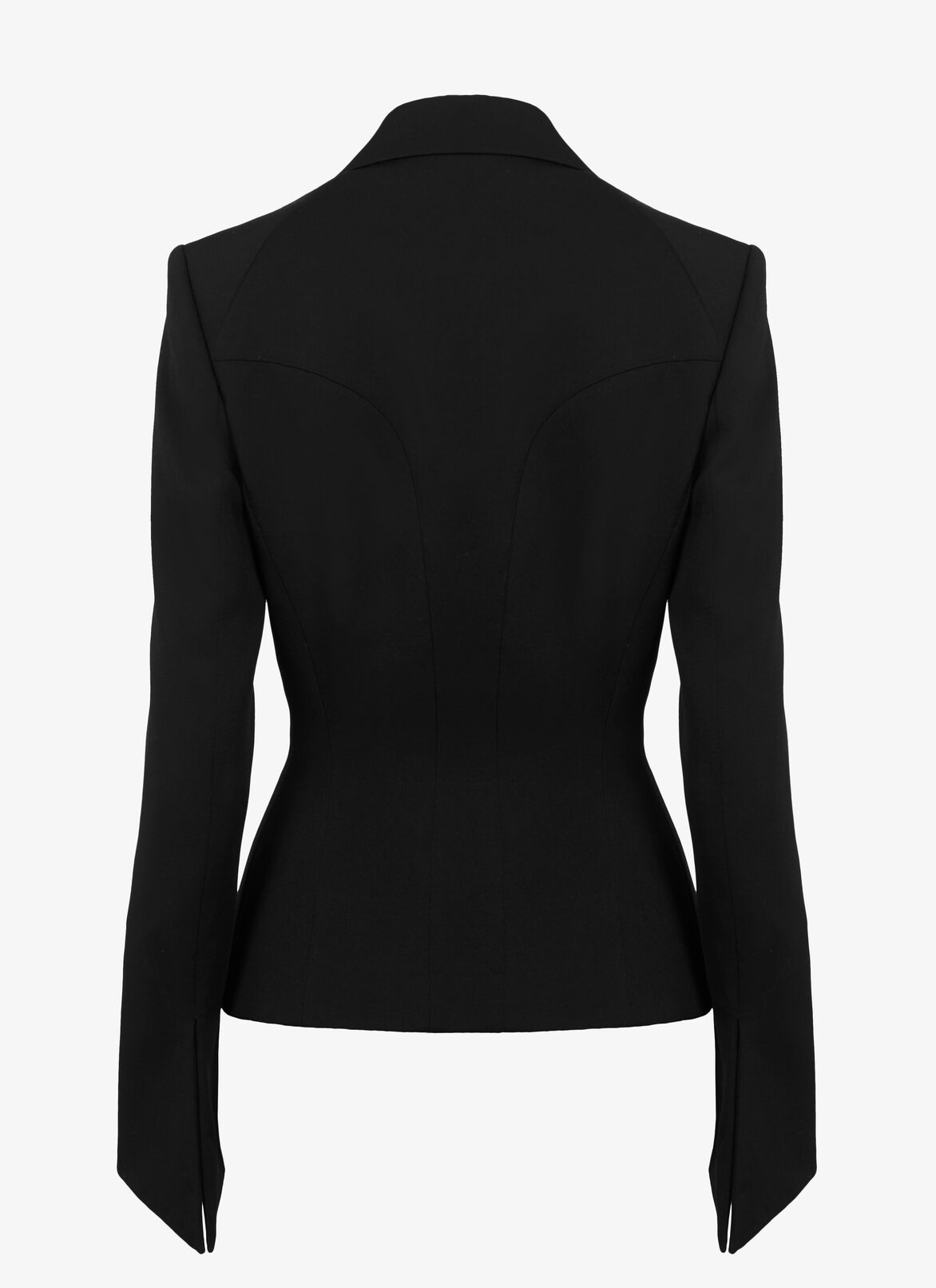 Wool-Blend Button-Front Blazer ALAÏA BLACK WOOL-BLEND BUTTON-FRONT BLAZER